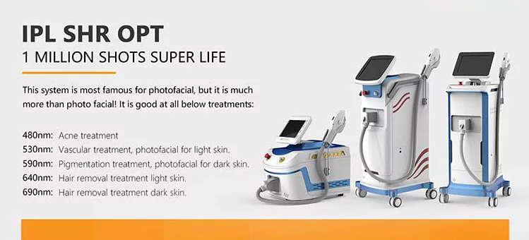 Intelligent Diode Laser 3 Wavelength Hair Removal Machine 46 IPL factory