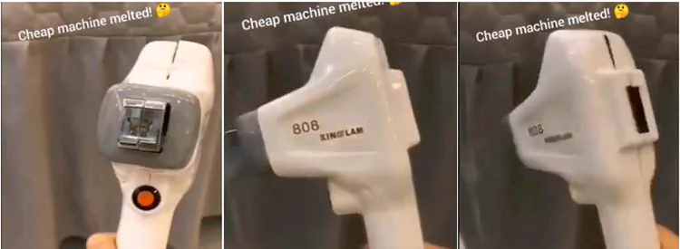 4 Scams You May Meet in Buying Laser Beauty Machines 8 IPL handle fake to a diode handle