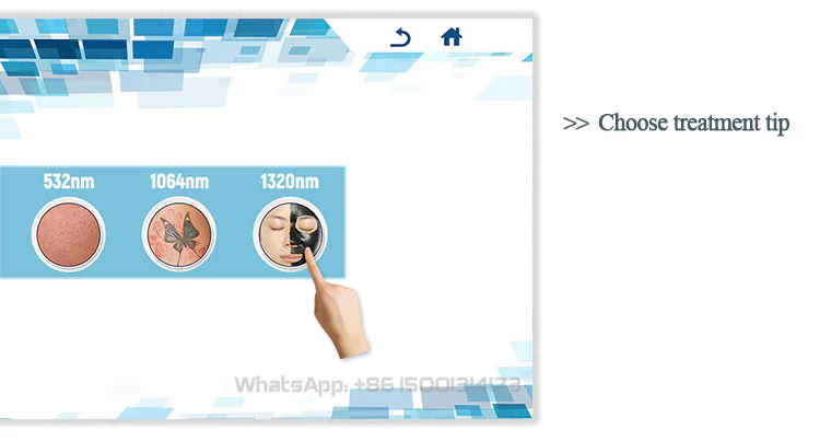 Beauty Machine Operation Interface for DPL4 10 choose treatment type