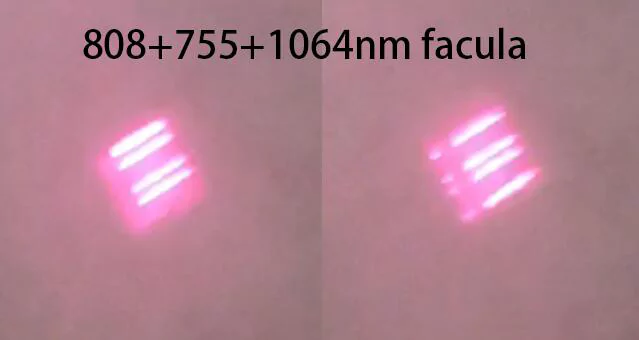 808nm Laser V.S. 3 Waves Laser 4 facula of diode 3 waves laser