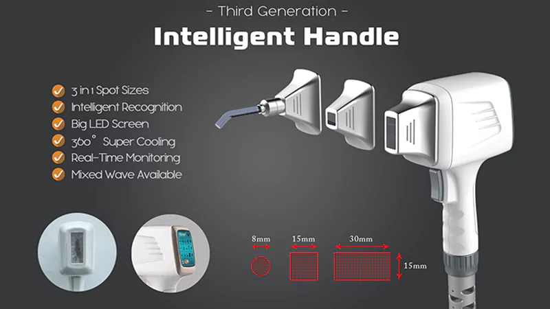 Different Generation Diode Laser Handle Options: Which is Best? 13 diode laser CH- latest hair removal technology