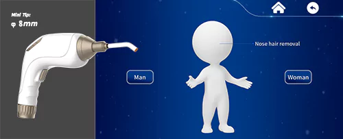 Portable 808 Diode Laser Best Hair Removal Machine 22 mini diode laser tip for nose hair removal